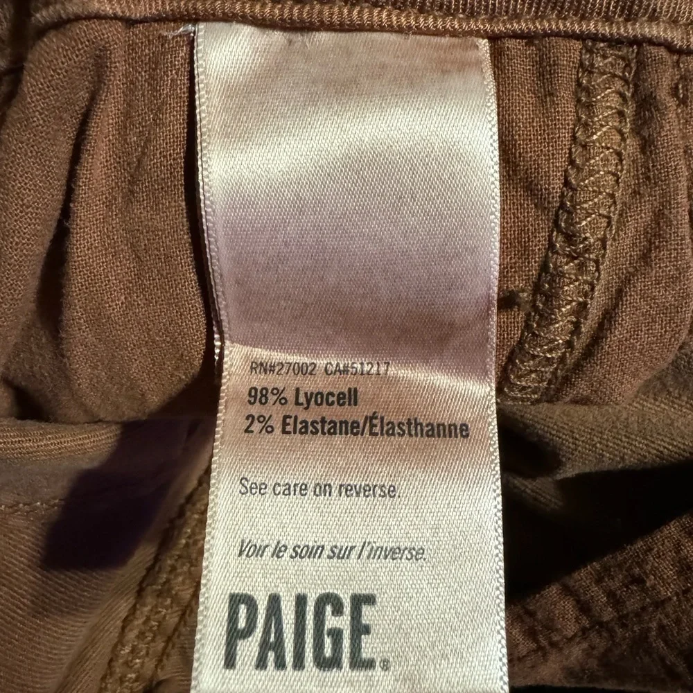 Paige Pleated Carly High Rise Paperbag Short in Vintage Mocha Bisque Size 23 New